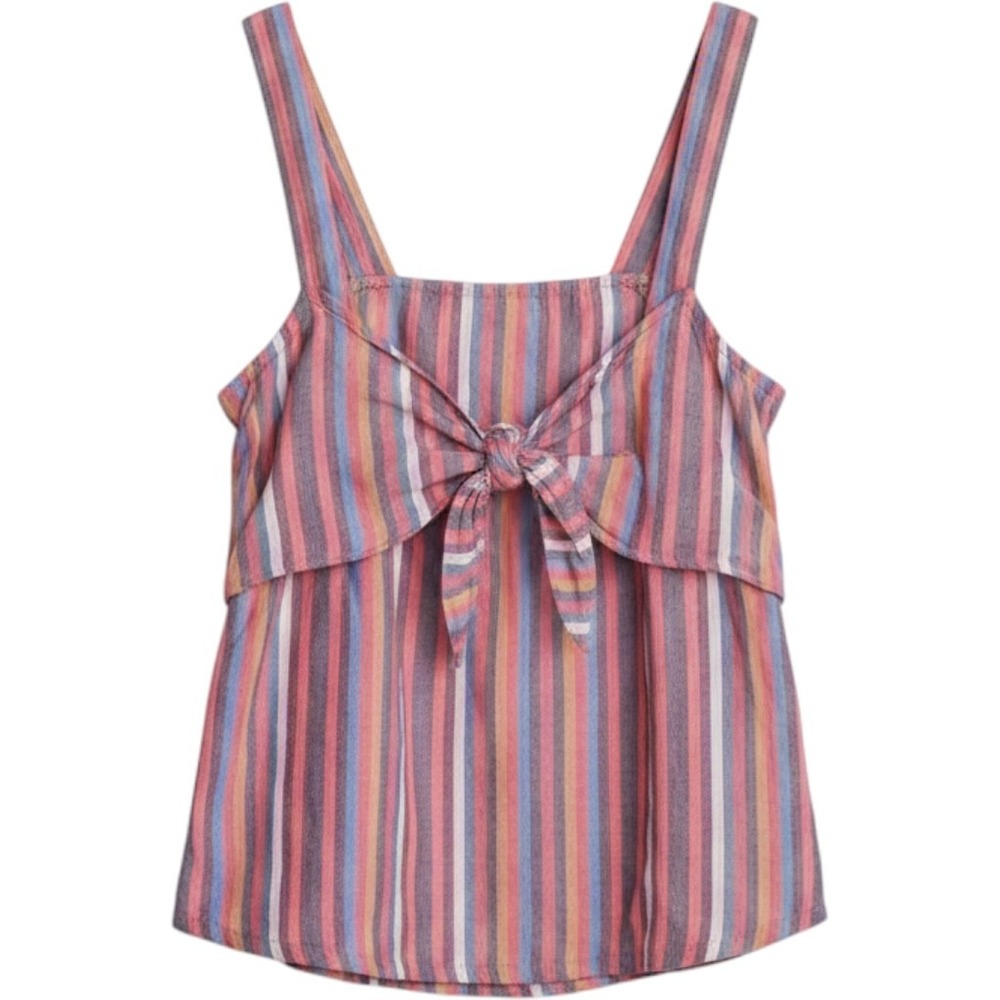 Madewell Rainbow Striped Tank Top Women's size XS / 0 Pink Cotton Wrap Summer